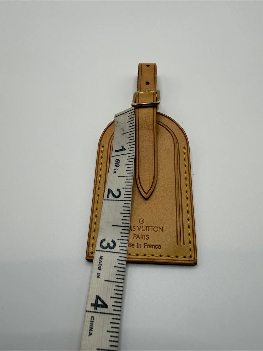 LOUIS VUITTON vachetta travel tag light brown new